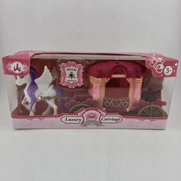 Royal Service SG-29058AB Kids Pink Unicorn Luxury Carriage Creative Toy NEW - Picture 1 of 8